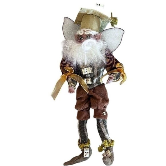 Mark Roberts Fairy Elf Graduate Books Glasses 10" Brown Gold Wings Graduationcor - Picture 6 of 6